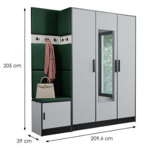 Obrazek Garderoba Roj 14 biała + Kronos 19 zielona