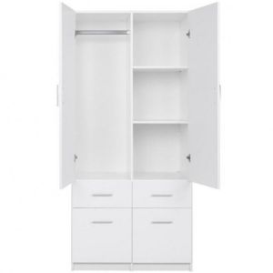 Obrazek Szafa Snow 03 91 cm biały połysk/biały alpejski