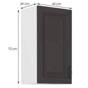 Obrazek Szafka kuchenna STILO grafit mat/biały 40g-72 1f