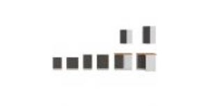 Obrazek Szafka kuchenna STILO grafit mat/biały 40g-72 1f