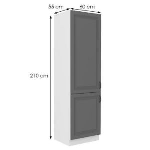 Obrazek Szafka kuchenna Stilo dustgrey/biały 60lo/210 2f