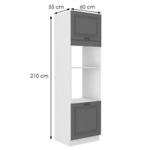Obrazek Szafka kuchenna Stilo dustgrey/biały 60dmp/210 2f