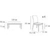 Obrazek Zestaw stół i krzesła Smart 1+4 ST30 120/80 d.rustikal W2 tap.A-6