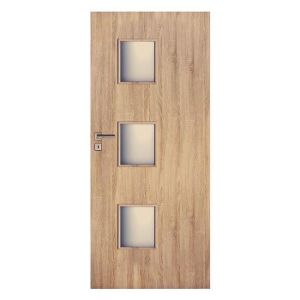 Obrazek Drzwi wewnętrzne Trio 3*3 70P Dąb Sonoma L2