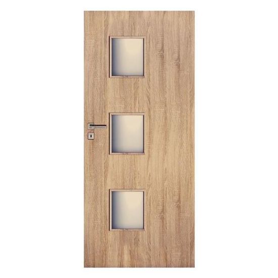 Obrazek Drzwi wewnętrzne Trio 3*3 70P Dąb Sonoma L2