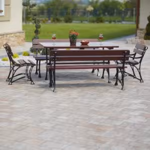 Obrazek  Ławka królewska z podłokietnikami orzech 