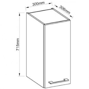 Obrazek Szafka kuchenna Vigo biały HG 30g-72 1f