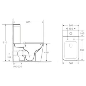 Obrazek Kompakt bezkołnierzowy Megan z deską wolnoopadającą