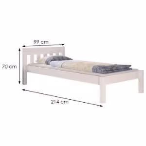 Obrazek Łóżko Pino 90x200 sosna bejca bielona