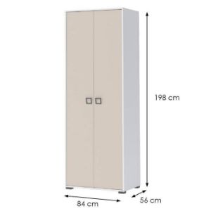 Obrazek Szafa 2D Kiki G2P-BE/KI-01 white/sand