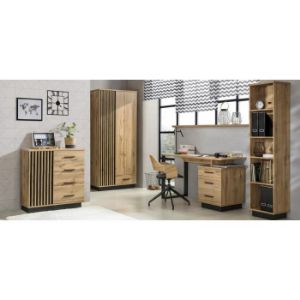 Obrazek Regał wiszący Sole LA11 dąb wotan/czarny mat