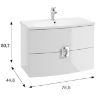 Obrazek Szafka DECO 80 0D2S biała