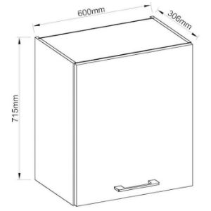 Obrazek Szafka kuchenna VIGO grafit mat 60G-72 1F