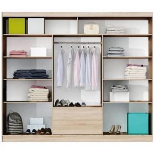 Obrazek SZAFA LIZBONA 2 250 BIAŁY/LUSTRO