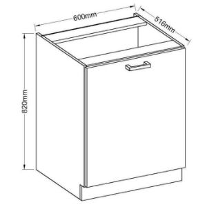 Obrazek Szafka kuchenna Bianka 60d 1f bb