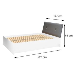 Obrazek Łóżko Lille 13 Biały Mat/Dąb Lefkas 