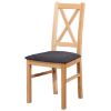 Obrazek Zestaw stół i krzesła Pandora 1+6 czarny/buk lakier