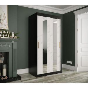 Obrazek Szafa Marmur Pole 100 Czarny/Marmur Biały