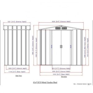 Obrazek Eco metalowy domek ogrodowy wym. 1221X2020X1805 zielony