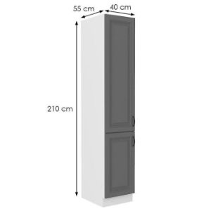 Obrazek Szafka kuchenna Stilo dustgrey/biały 40dk/210 2f