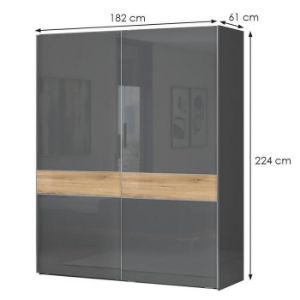 Obrazek Szafa 2d Onyx pk181/on pacific walnut/anthracit