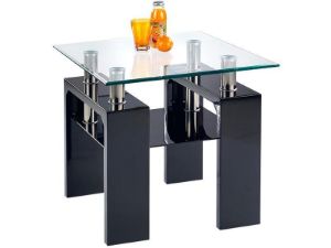 Obrazek Ława Doris H czarny połysk/szkło