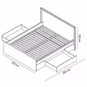 Obrazek Łoże Finezja F10 z szufladami 160