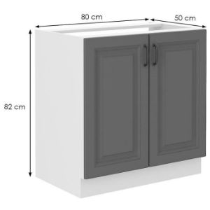 Obrazek Szafka kuchenna Stilo dustgrey/biały 80zl 2f bb