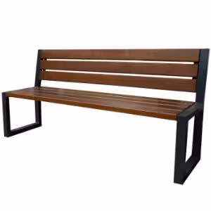 Obrazek  Ławka nowoczesna z oparciem orzech 