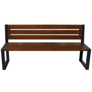 Obrazek  Ławka nowoczesna z oparciem orzech 