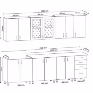 Obrazek Kuchnia Prowansja 260 sosna andersen/dąb lancelot