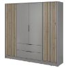 Obrazek Szafa Nelly 4d Szary/Lamela Artisan
