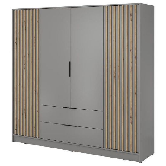 Obrazek Szafa Nelly 4d Szary/Lamela Artisan