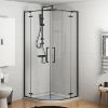 Obrazek Kabina prysznicowa półokrągła Delta 90x90x195 black