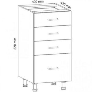 Obrazek Szafka kuchenna Prowansja D40S4 sosna andersen