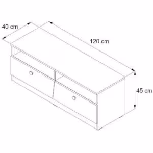 Obrazek Szafka RTV Nero 08 Dwie Szuflady – Czarny Mat