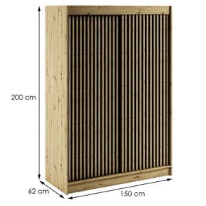 Obrazek Szafa Lamelo 1 150 Dąb Artisan/Czarny