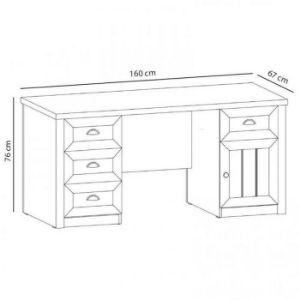 Obrazek Biurko Prowansja B1 sosna andersen/dąb lefkas ciemny