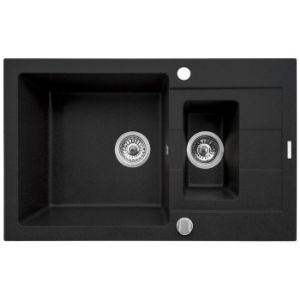 Obrazek Zlew Sparta Plus (78x48) 1½B 1D karbon