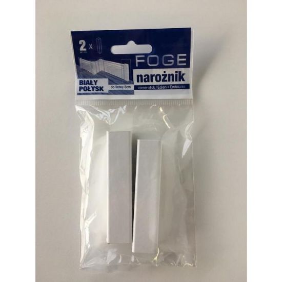 Obrazek Narożnik uniwersalny Foge 80 biały połysk 2szt