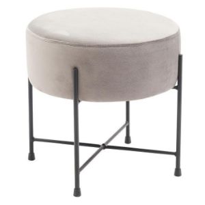Obrazek Podnóżek Bob Light Grey Velvet 12 