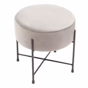 Obrazek Podnóżek Bob Light Grey Velvet 12 