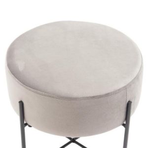 Obrazek Podnóżek Bob Light Grey Velvet 12 
