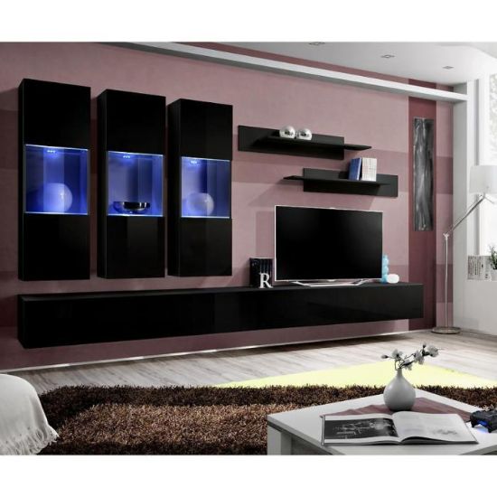 Obrazek Meblościanka Fly E+szkło czarny Zz Fy E2