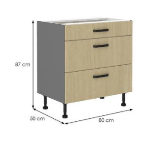Obrazek Szafka kuchenna SCANDI jodełka/antracyt 80d 3s bb 