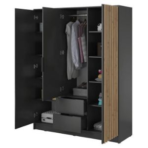 Obrazek Szafa Nelly 3d Grafit/Lamela Artisan