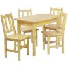 Obrazek Zestaw stół i krzesła Troll sosna