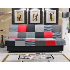 Obrazek Wersalka Zigzak mix czerwony