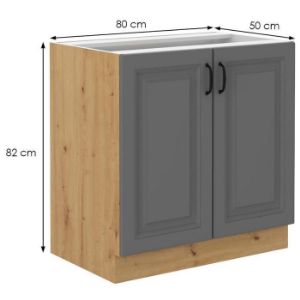 Obrazek Szafka kuchenna Stilo dustgrey/artisan 80d 2f bb