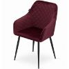 Obrazek Zestaw 2 Krzeseł Nugat Bordo Aksamit/Nogi Czarn